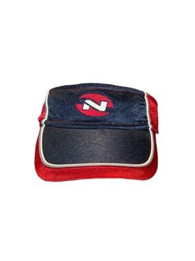 Old Navy Red and Navy Visor Hat